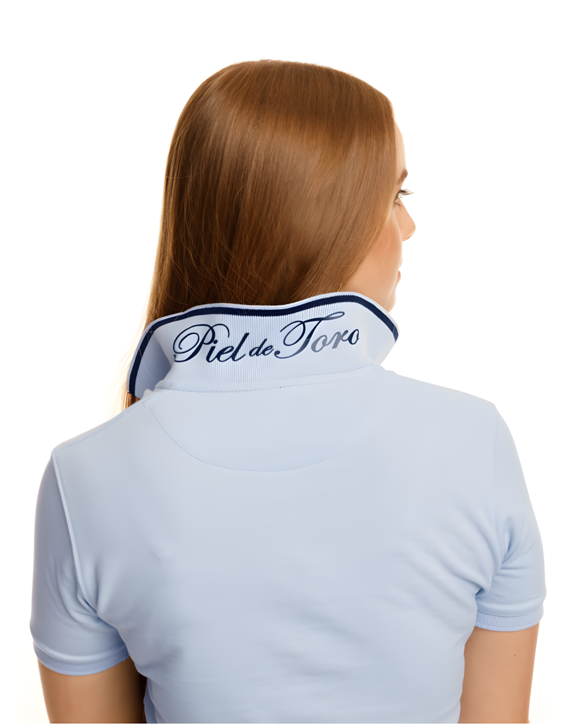 Polo de mujer basico azul Piel de Toro