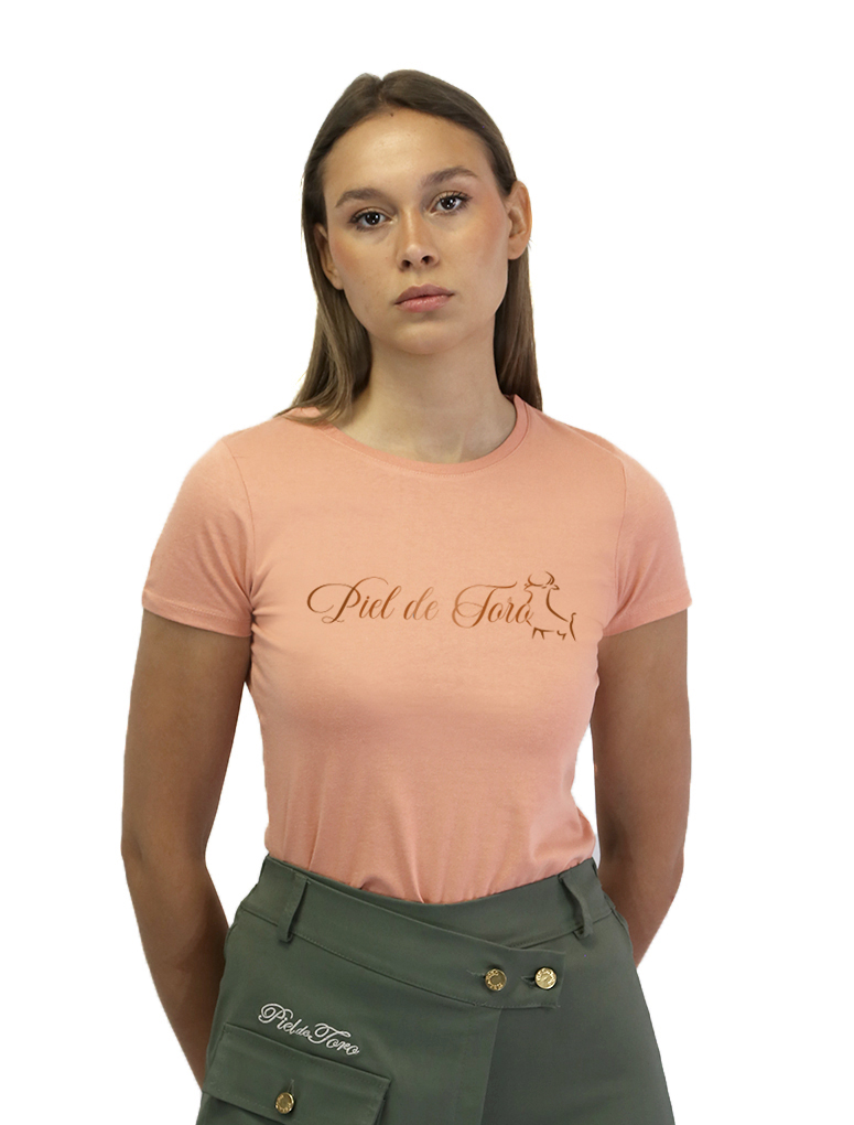Camiseta de mujer con firma en serigrafía