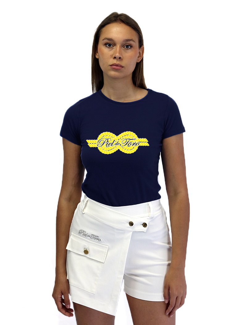 Camiseta de mujer con ancla en serigrafía